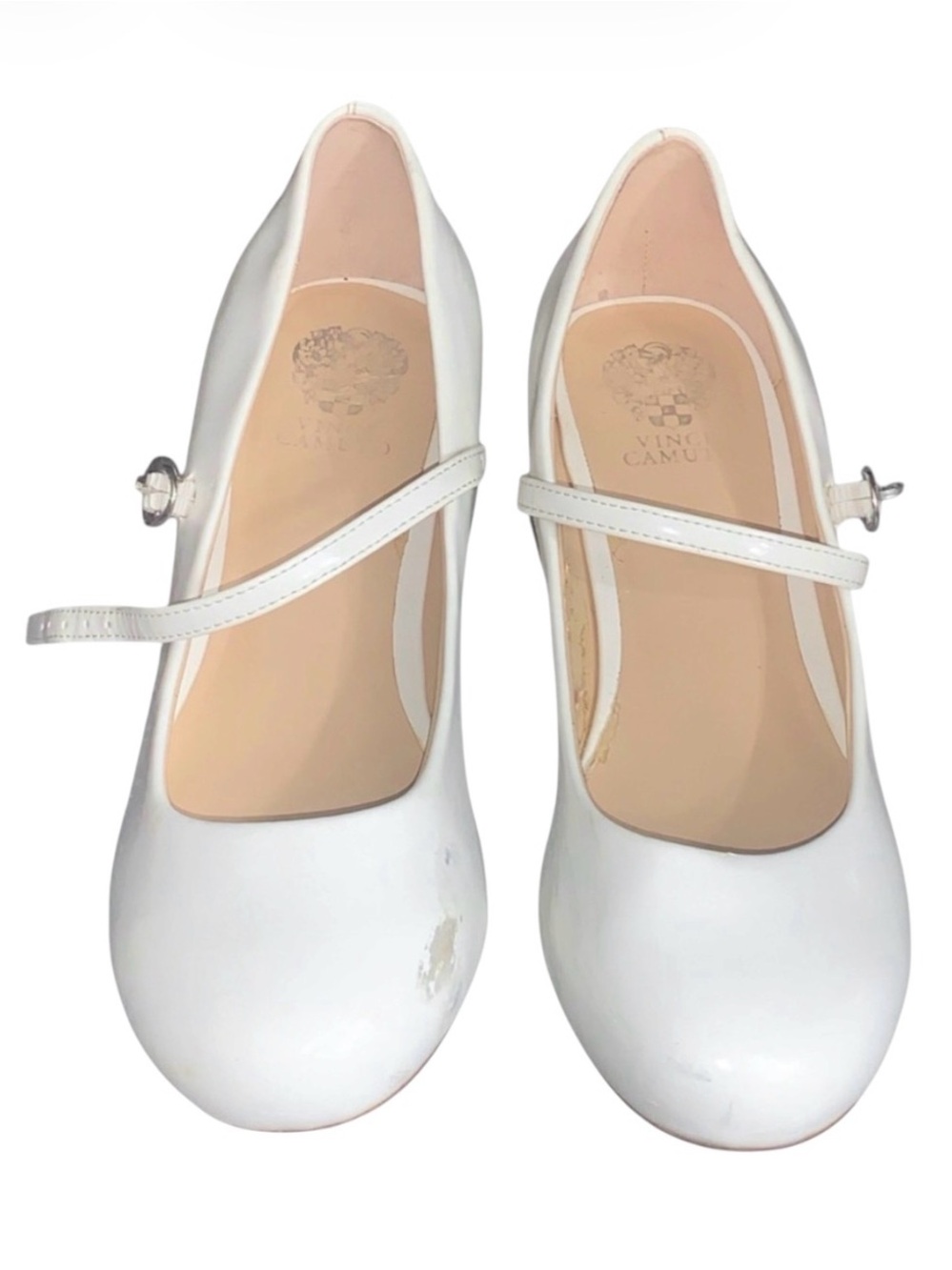 Vince Camuto White Dress Shoes with Mary Jane Style